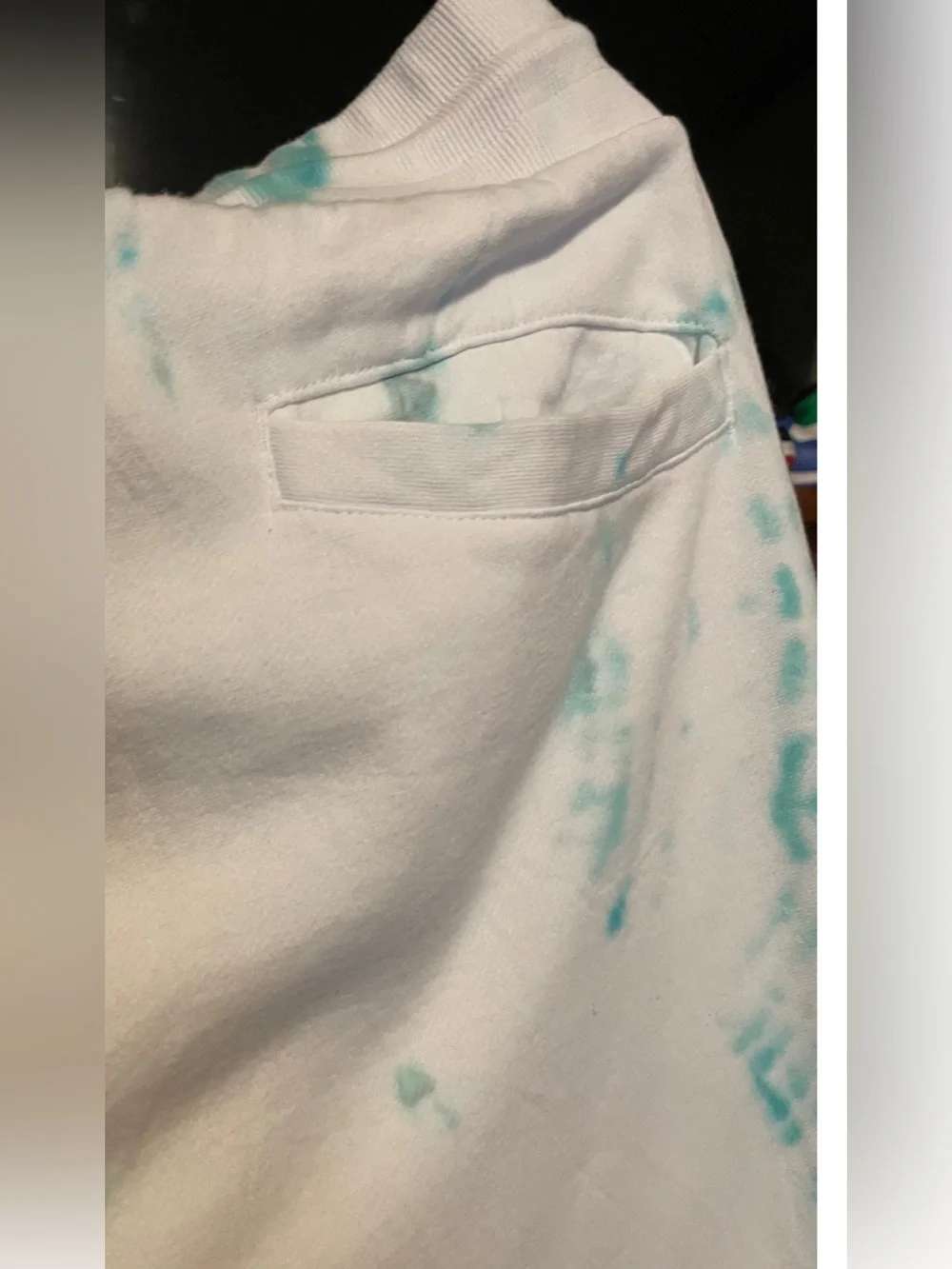 True Religion Tie-Dye Joggers - White & Teal XXL